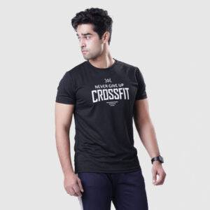 Sports T Shirt Mens Polyester Mesh – Black - Valetica Sports