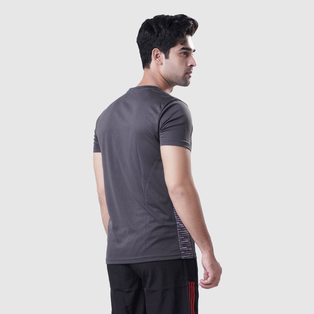 Sports T Shirt Mens Polyester Mesh – Dark Gray - Valetica Sports