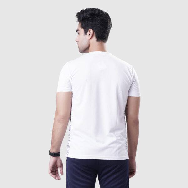 Sports T Shirt Mens Polyester Mesh – White - Valetica Sports