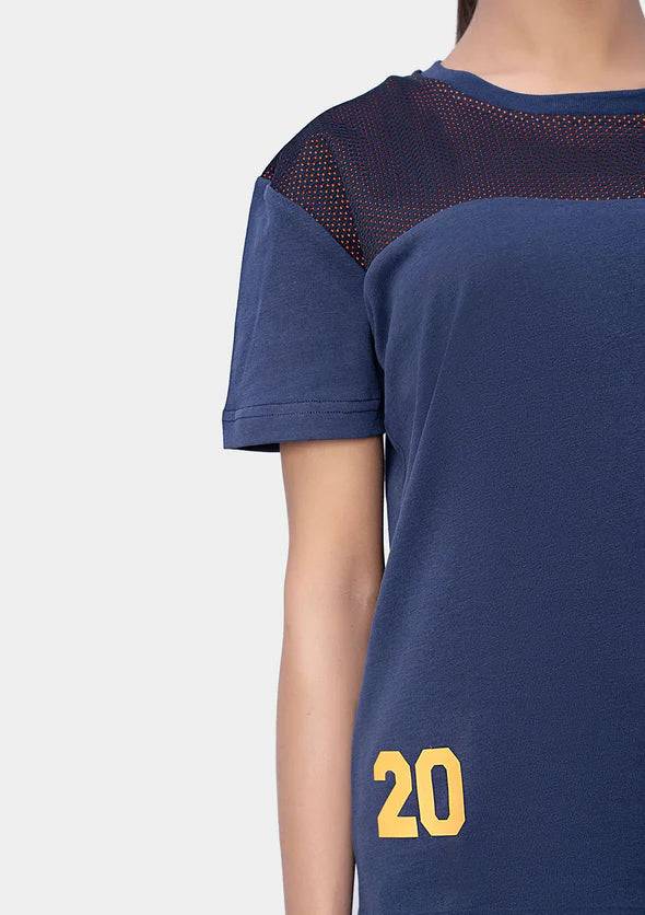 Sueded Cotton Mesh T-Shirt - Valetica Sports