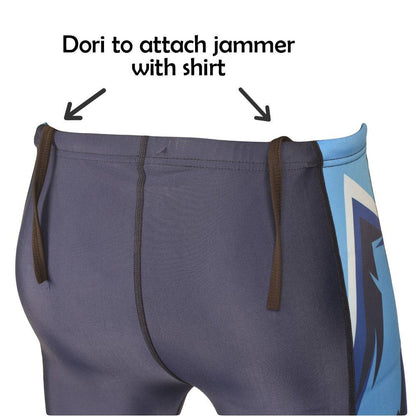 Swimming Jammer Short Mens Skinfit Navy/Blue - Valetica Sports