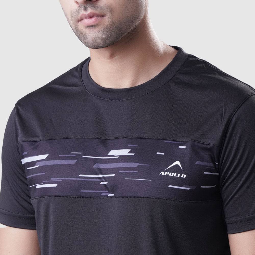 T Shirt Mens Interlock – Black - Valetica Sports