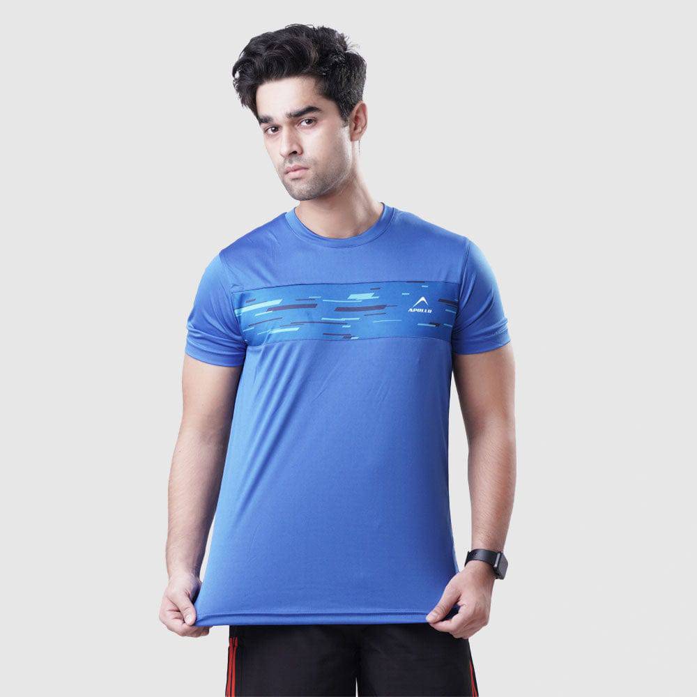 T Shirt Mens Interlock – Blue - Valetica Sports