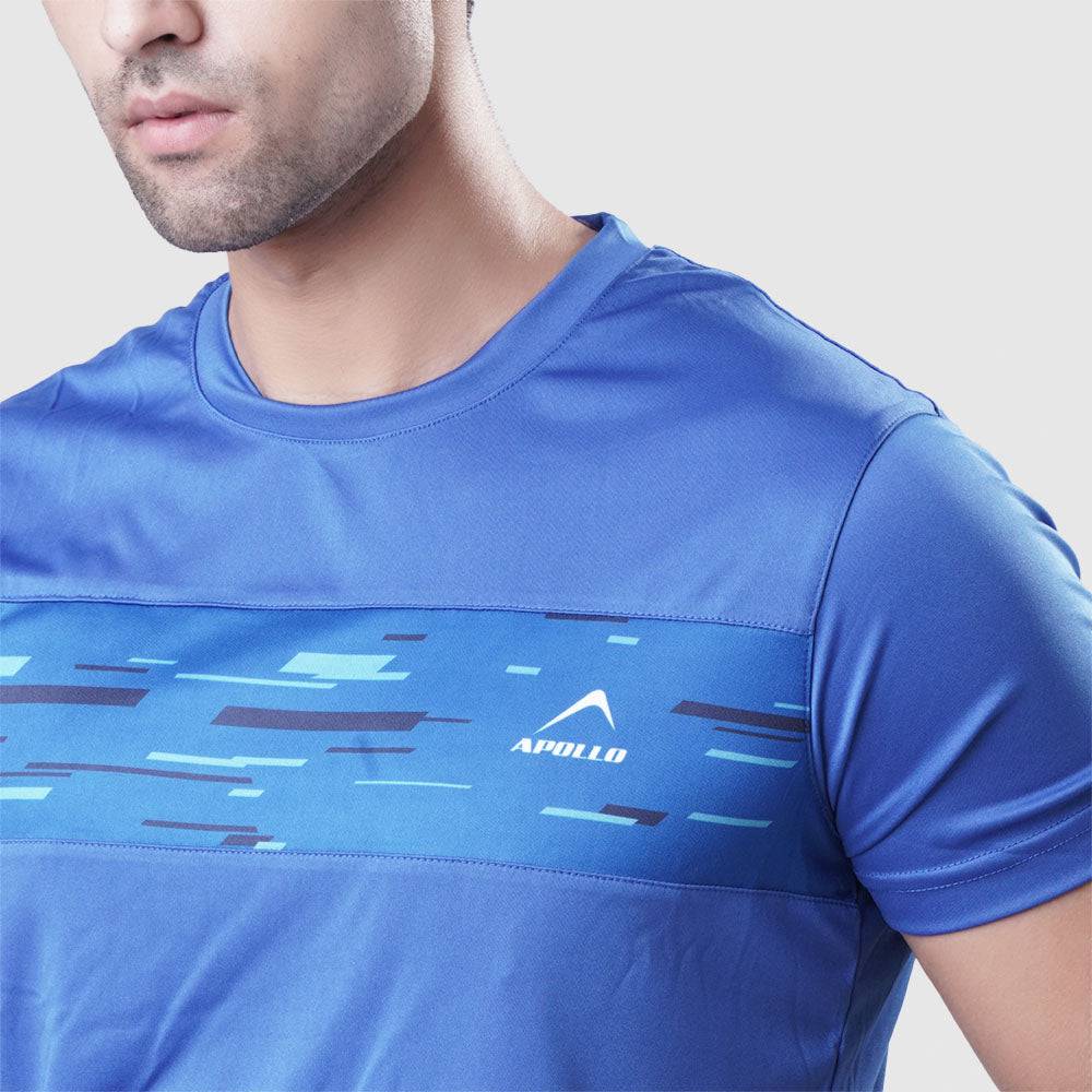 T Shirt Mens Interlock – Blue - Valetica Sports