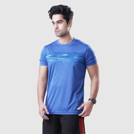 T Shirt Mens Interlock – Blue - Valetica Sports