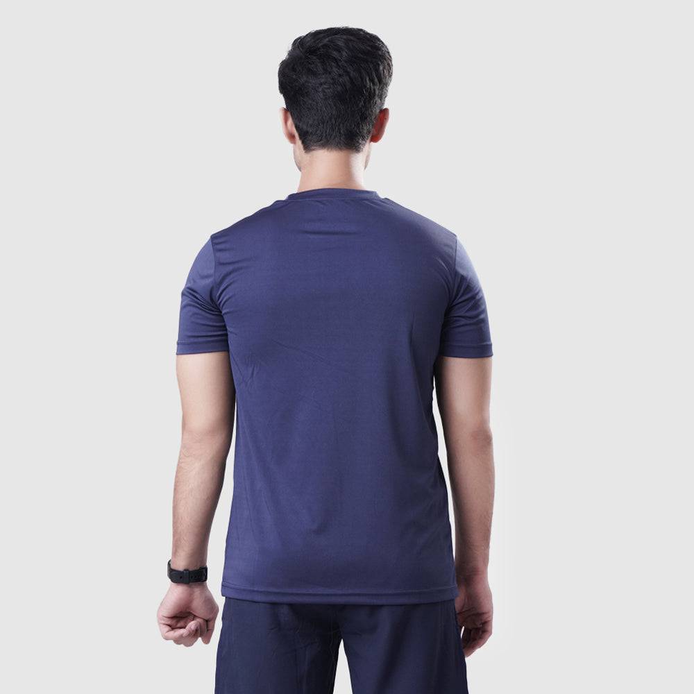 T Shirt Mens Interlock – Navy - Valetica Sports