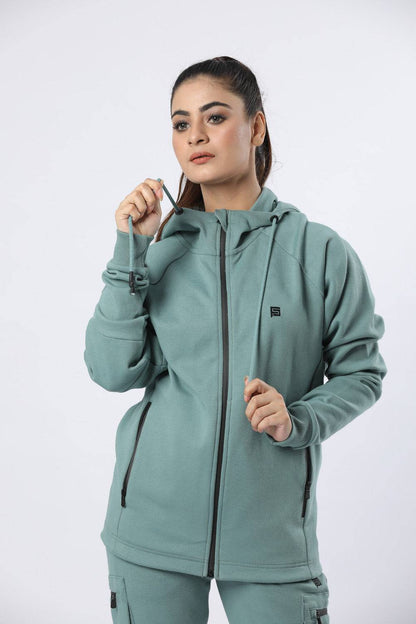 Trendy Hoodie Straight Bottom - Valetica Sports