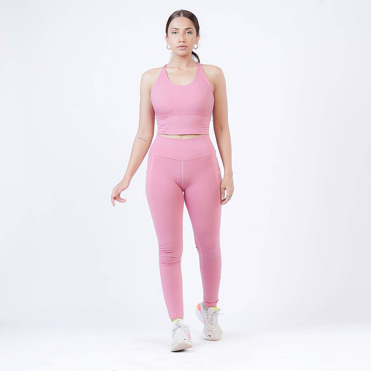 Top & Leggings - Pink - Valetica Sports