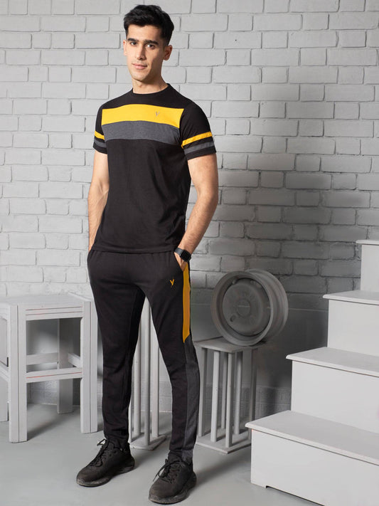 Tracksuit with Yellow/Gray Stripes - Valetica Sports