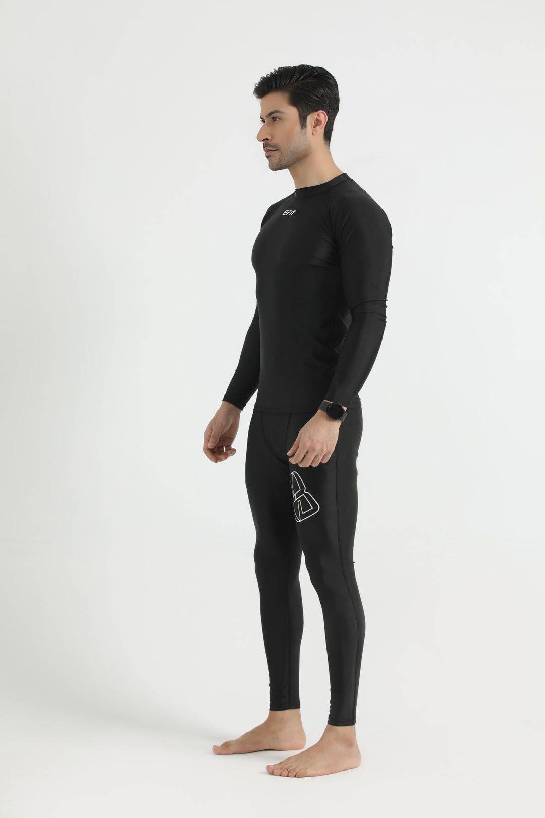 Tragic Men's Compression Tights Black - Valetica Sports