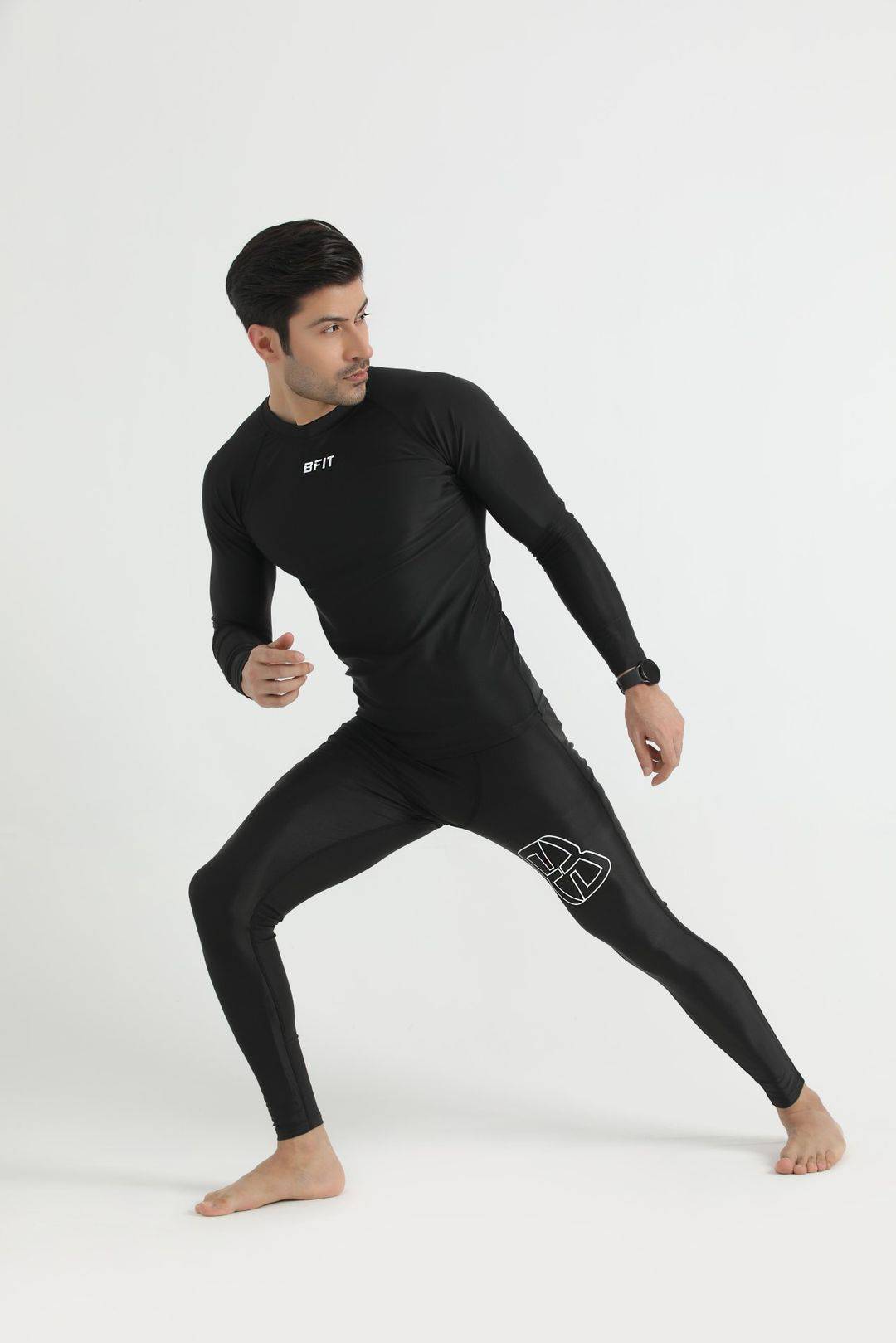 Tragic Men's Compression Tights Black - Valetica Sports