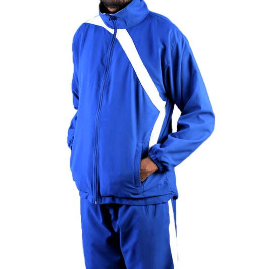 TSS Men's Tracksuit - Blue & White - Valetica Sports