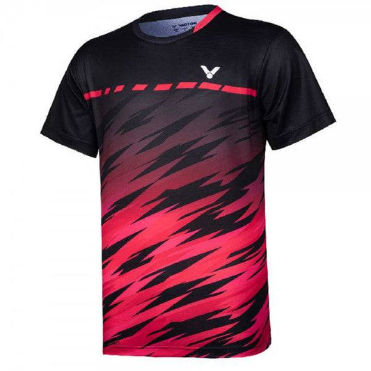 Victor T-10008C T-Shirt-Black&Red - Valetica Sports