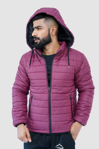 Vine Quilted Puffer Jacket with Detachable Hoodie - Valetica Sports