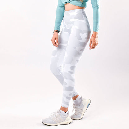 White Camo Seamless Leggings - Valetica Sports