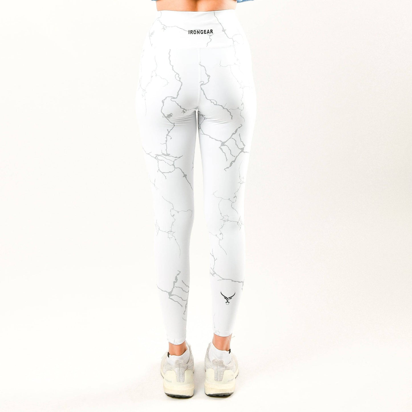 White Marble Seamless Leggings - Valetica Sports