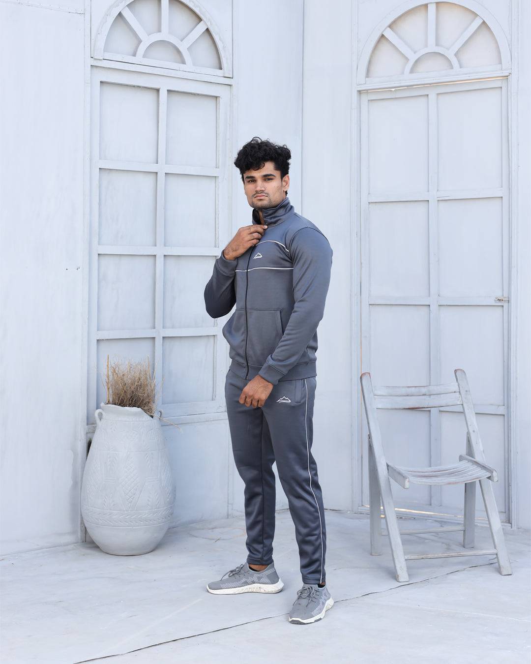 Winter Track Suit - Grey Center Panel - Valetica Sports