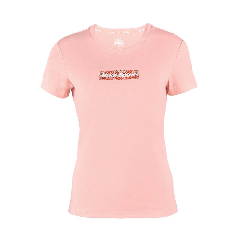 Women Crew Neck T-shirt -l.pink - Valetica Sports