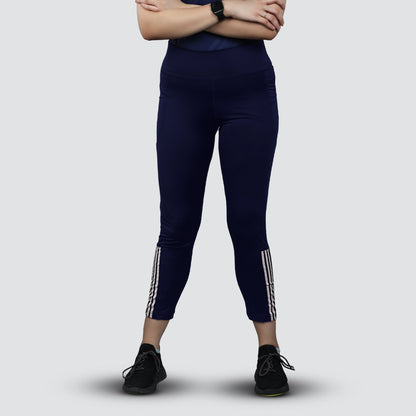Women’s Workout Athletic Leggings - Navy Blue - Valetica Sports