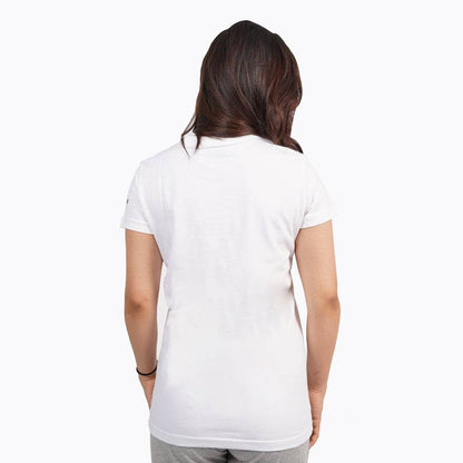 Women Sports T-shirt Cotton White - Valetica Sports