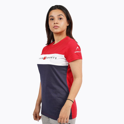Women Sports T-shirt Polyester Red - Valetica Sports